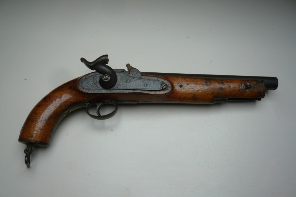 19TH CENTURY ANTIQUE MILITARY PERCUSSION PISTOL View VIII