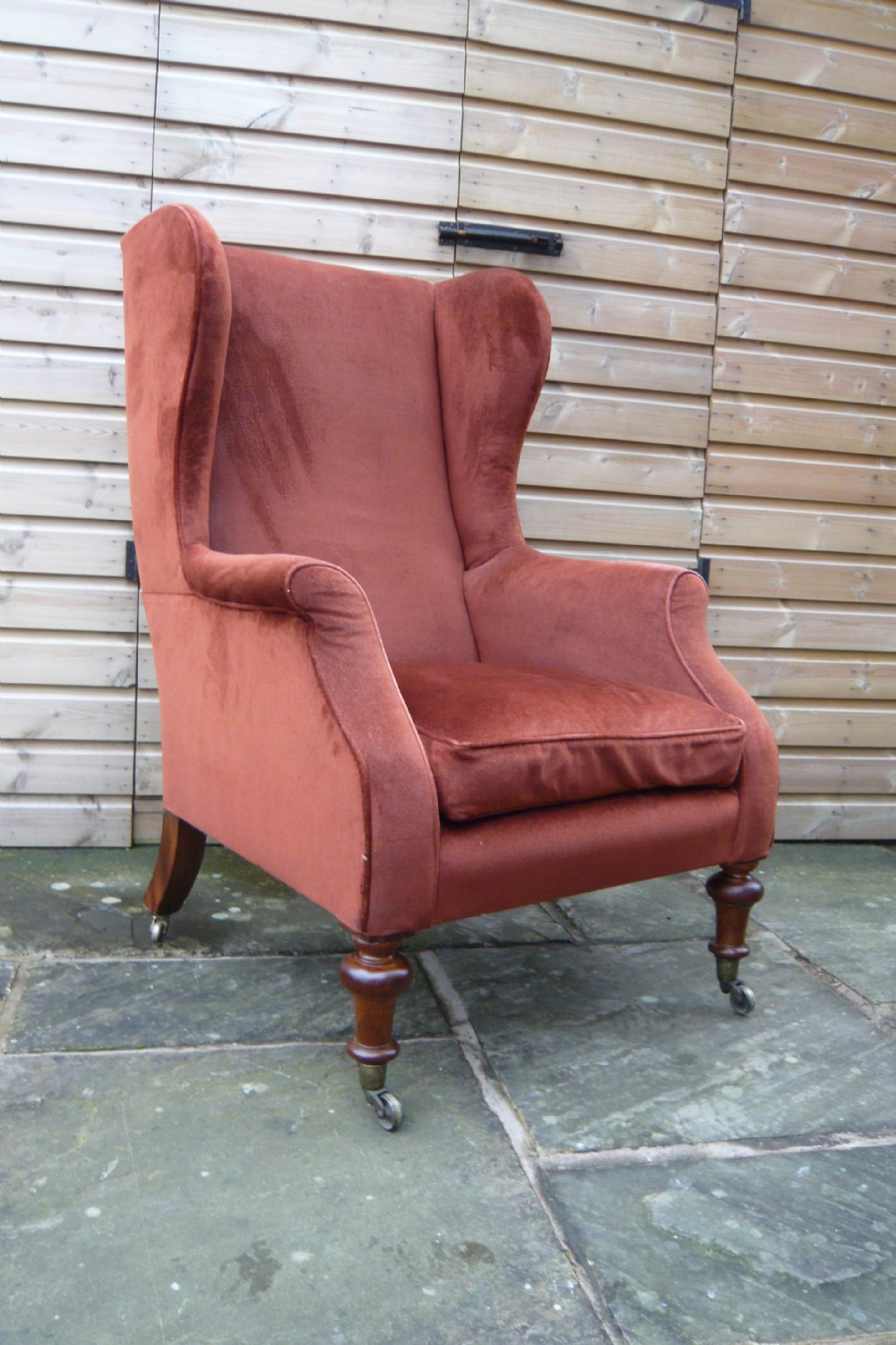 VICTORIAN WING ARMCHAIR FOR RECOVERING