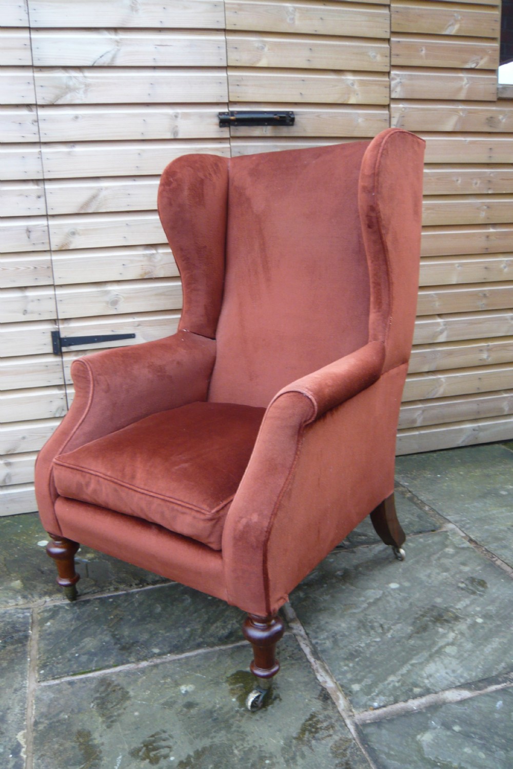 VICTORIAN WING ARMCHAIR FOR RECOVERING View VI