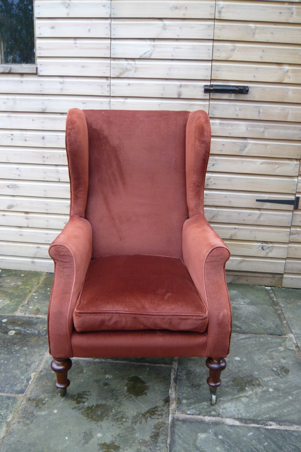 VICTORIAN WING ARMCHAIR FOR RECOVERING View VII