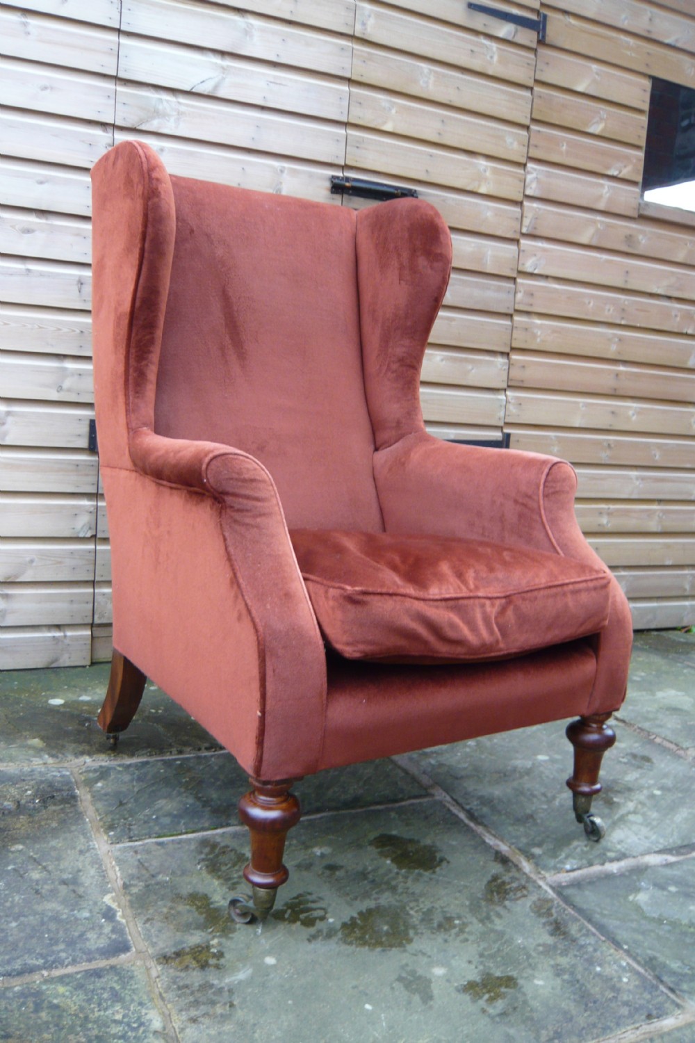 VICTORIAN WING ARMCHAIR FOR RECOVERING View VIII