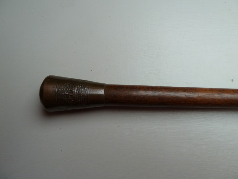WALKING STICK AND COIN MADE FROM THE SALVAGED WRECK OF LORD NELSONS FIRST FLAGSIP THE FOUDROYANT View VI
