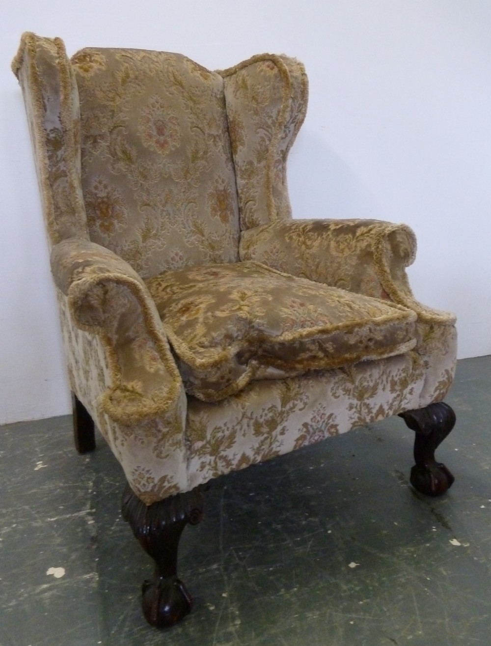 ANTIQUE WING ARMCHAIR