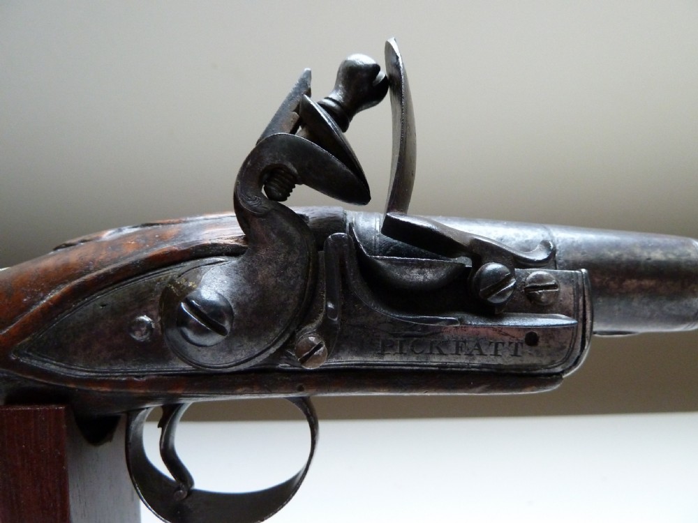 SILVER MOUNTED QUEEN ANNE FLINTLOCK PISTOL View II
