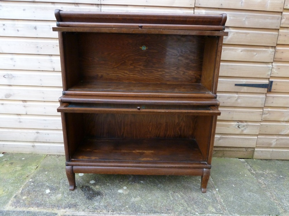 OAK GLOBE WERNICKE 2 STACK LAWYERS BOOKCASE View VII