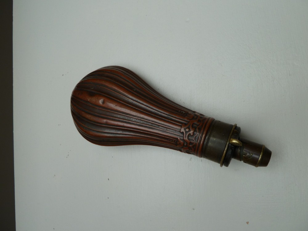 2 19TH CENTURY SHOT OR POWDER MUSKET FLASKS View VII