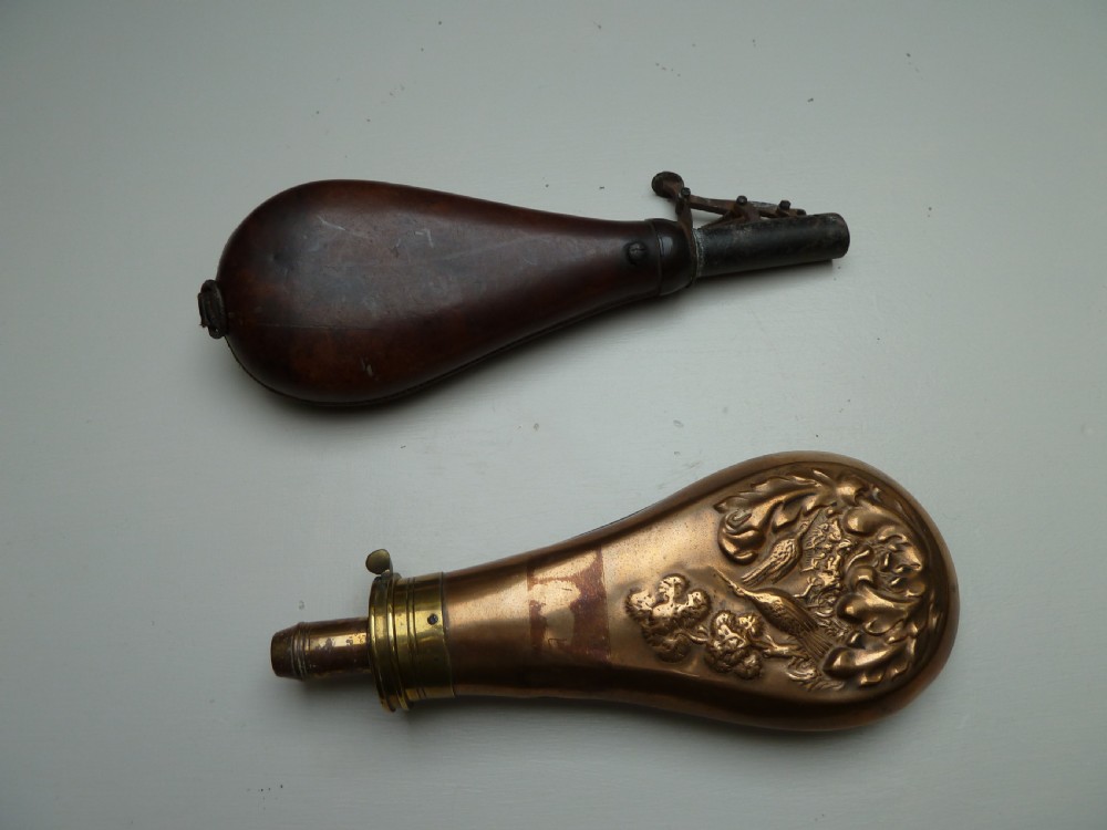2. 19TH CENTURY SHOT OR POWDER FLASKS View X