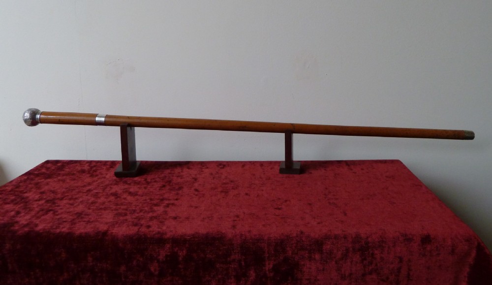 SILVER MOUNTED MALACCA SWORD STICK
