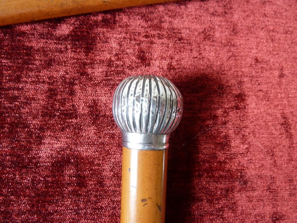 SILVER MOUNTED MALACCA SWORD STICK View V