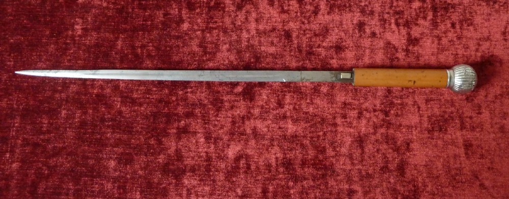 SILVER MOUNTED MALACCA SWORD STICK View VII