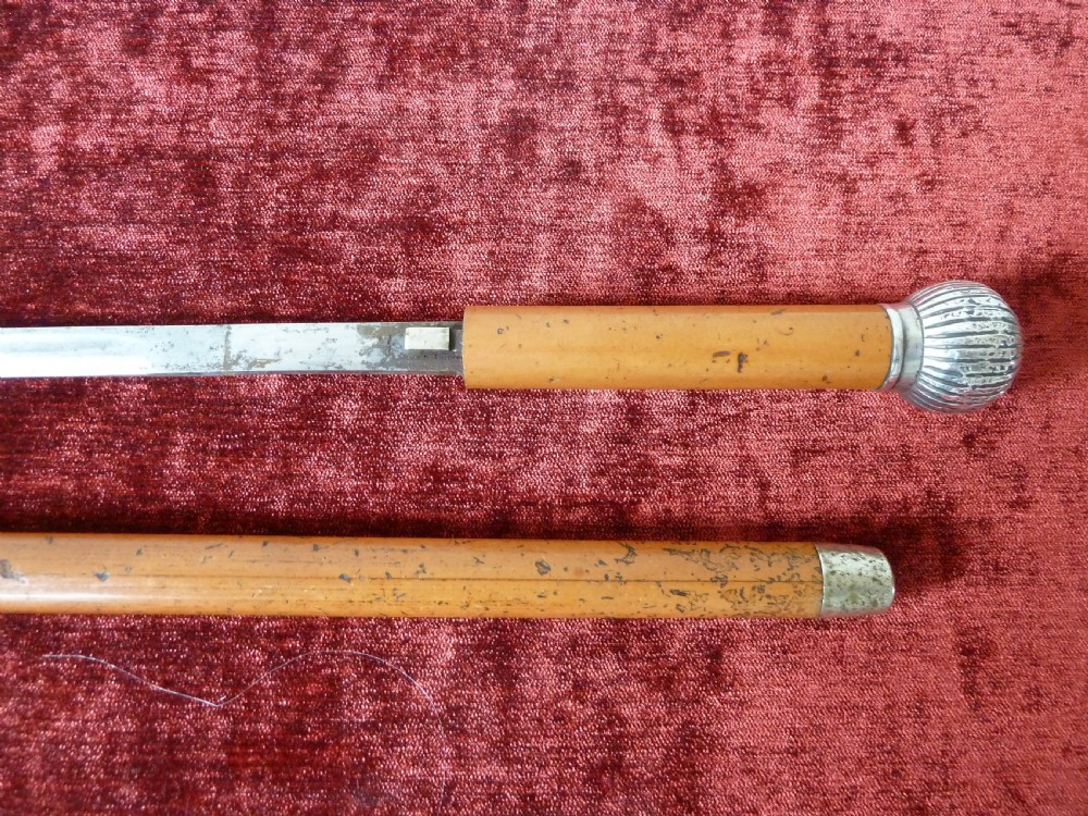 SILVER MOUNTED MALACCA SWORD STICK View VIII