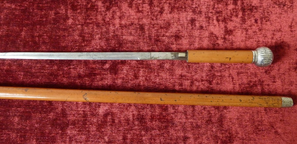 SILVER MOUNTED MALACCA SWORD STICK View X