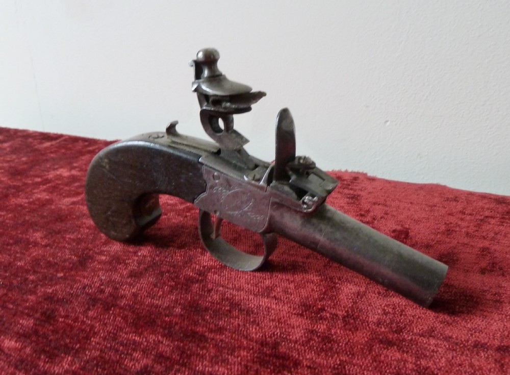 FLINTLOCK POCKET PISTOL  SPENCER  LONDON View III