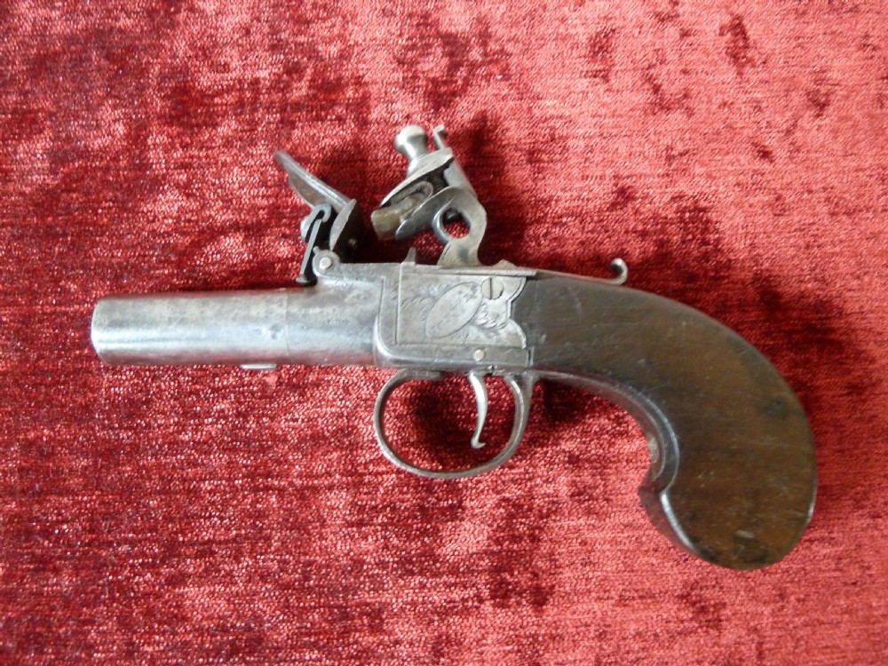 FLINTLOCK POCKET PISTOL  SPENCER  LONDON View VIII