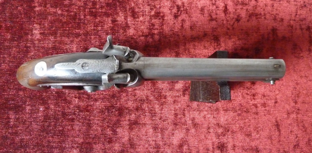 19TH CENTURY NIGHT WATCHMANS DOUBLE BARREL PISTOL View VII