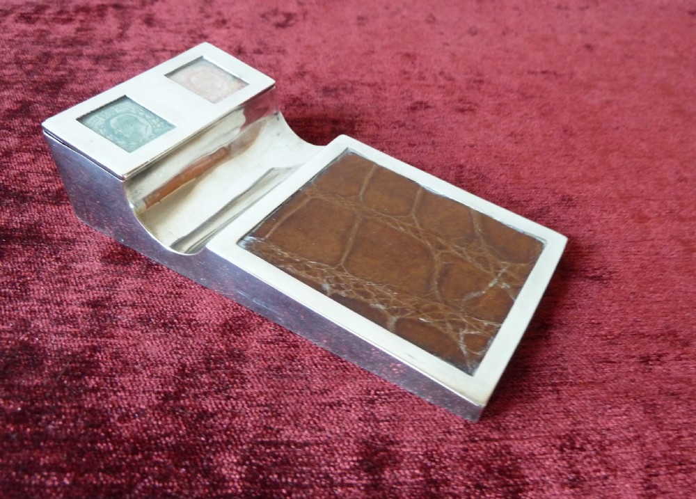 SILVER STAMP BOX AND PEN HOLDER View IX
