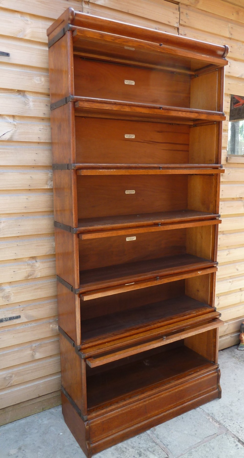 GOLDEN OAK GLOBE WERNICKE BOOKCASE View VII