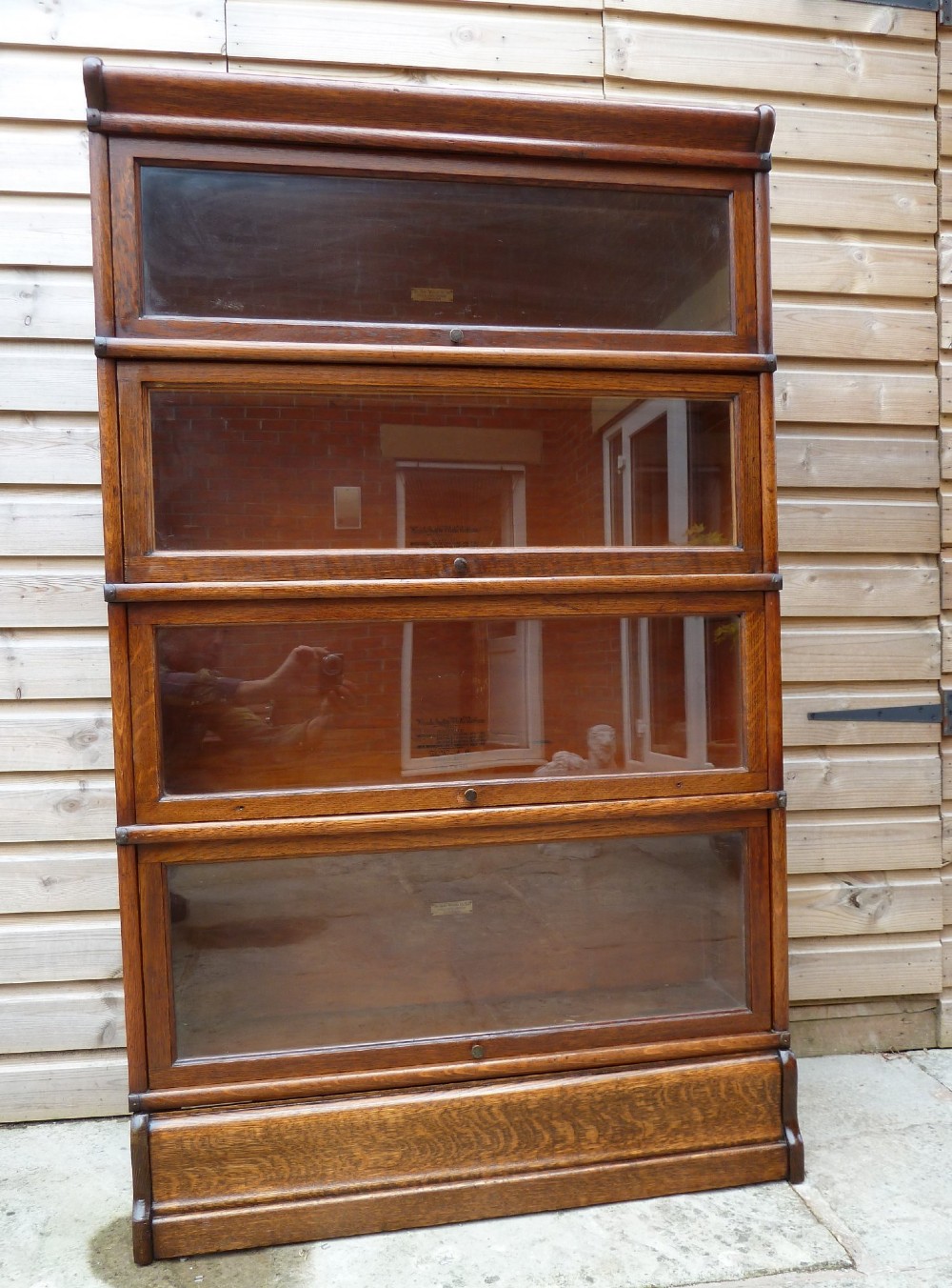 4 SECTION OAK GLOBE WERNICKE BOOKCASE