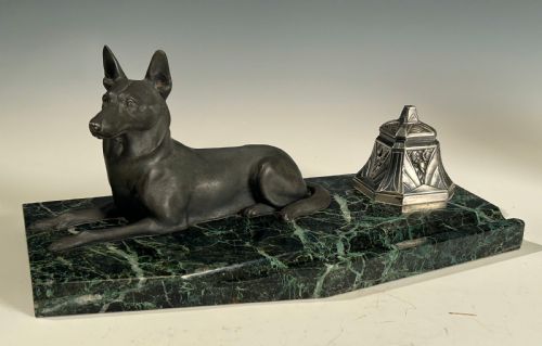 Art Deco Desk Tidy / Inkwell