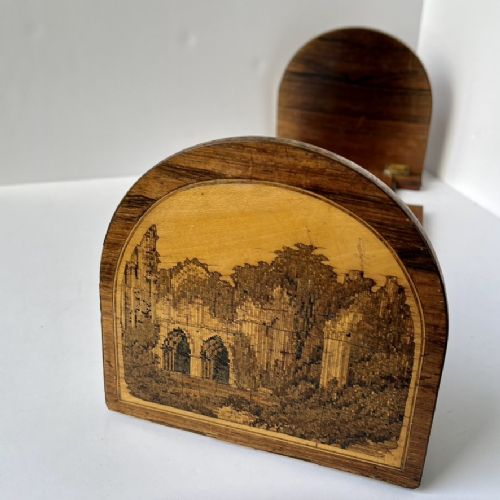Tunbridge Ware Book Slide. “Bayham Abbey” c. 1850. no. 732