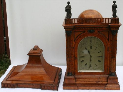James Murray Royal Exchange London Pollard Oak Triple Fusee Bracket Clock