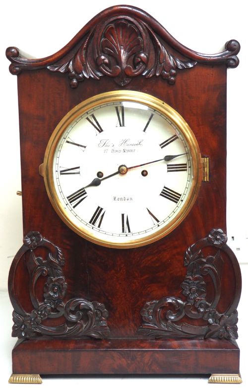 Antique English 8 Day Twin Fusee Bracket clock 8-Day Striking Double Fusee Mantel Clock
