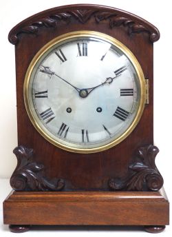 FINE ANTIQUE GERMAN MAHOGANY 8DAY MANTEL CLOCK QUARTER STRIKING BRACKET CLOCK BY WH