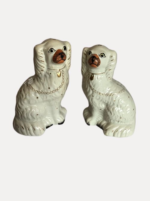 Pair of Antique Victorian Staffordshire Dogs