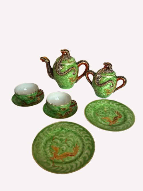 Unique Antique Japanese Part Tea Set