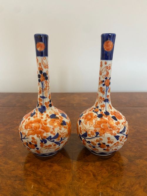 Pair of Antique Quality Japanese Imari Vases