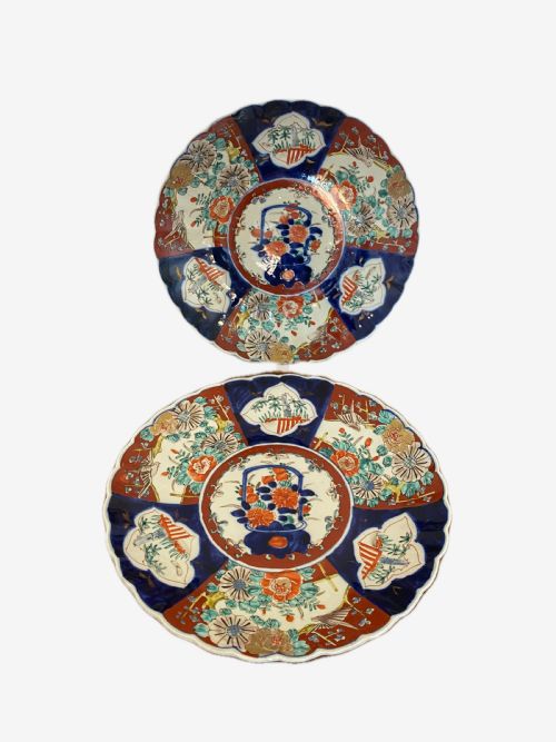Quality Pair of Large Antique Japanese Imari Plates