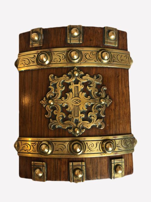 Quality Small Antique Victorian Oak & Brass Watch Box