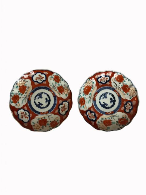 Pair of Antique Japanese Imari Plates