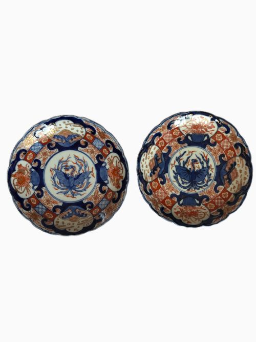 Fine Quality Pair of Antique Japanese Imari Plates