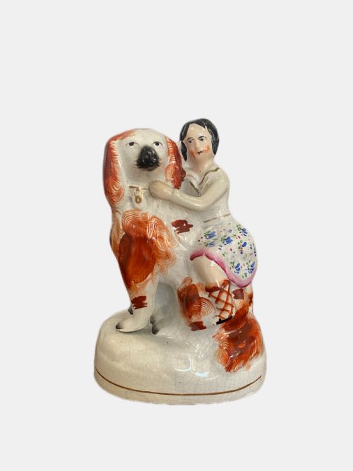 Unusual Antique Victorian Staffordshire Figure