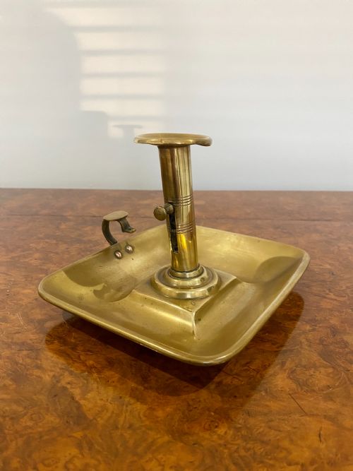 Antique George III Quality Brass Chamber Candlestick