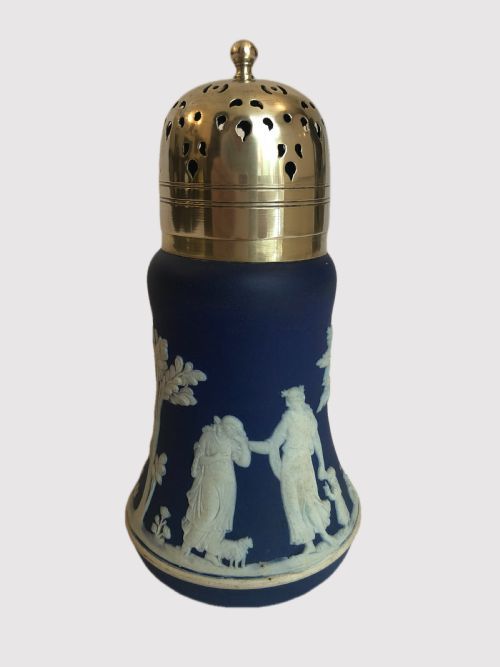 Unusual Antique Edwardian Wedgwood Jasper Ware Sugar Sifter