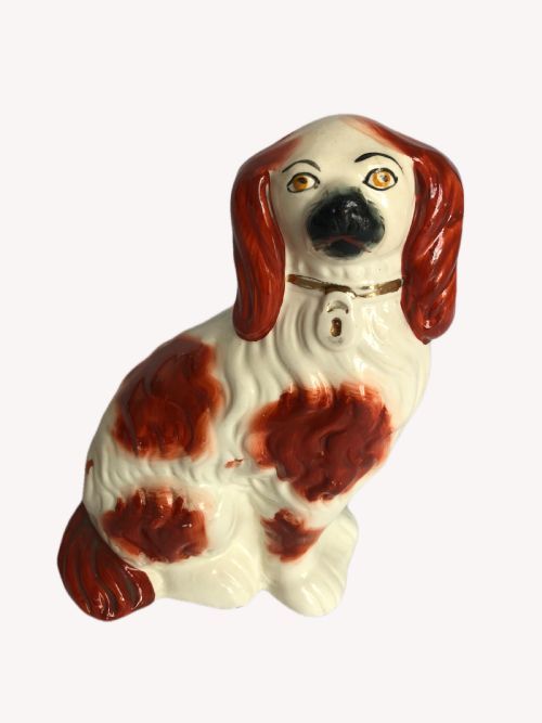 Antique Victorian Staffordshire Spaniel Dog