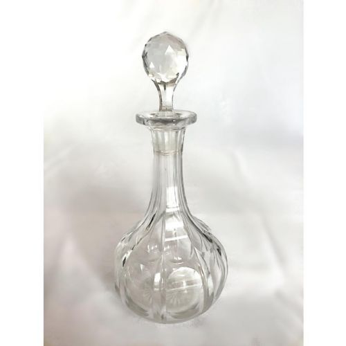 Antique Edwardian Cut Glass Decanter