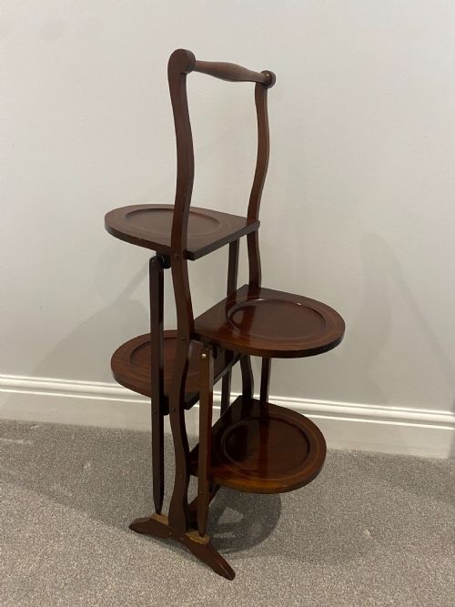 Antique Edwardian Quality Mahogany Inlaid Folding Stand