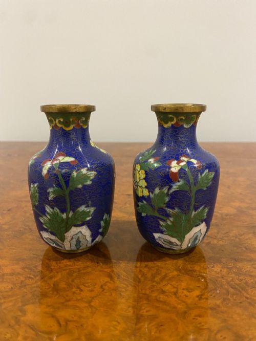 Pair of Quality Japanese Closionne Vases