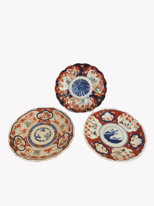 Collection of Three Antique Japanese Quality Imari Plates