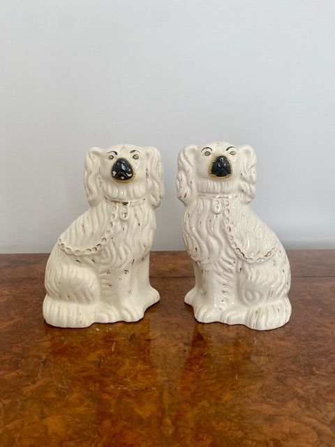 Pair of Antique Victorian Quality Staffordshire Dogs