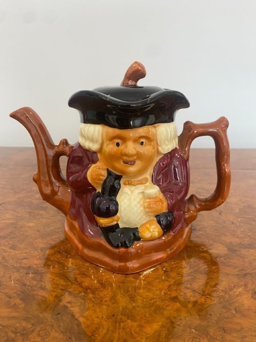 Unusual Antique Edwardian Toby Jug Teapot