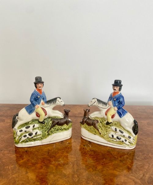 Pair of Antique Victorian Staffordshire Figures