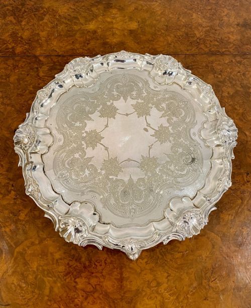 Quality Antique Edwardian Silver Plated Tray
