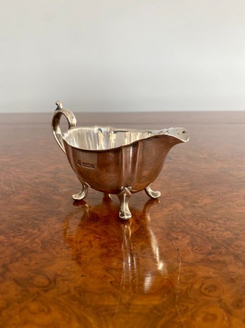 Antique Edwardian Quality Solid Silver Hallmarked Sauce Boat