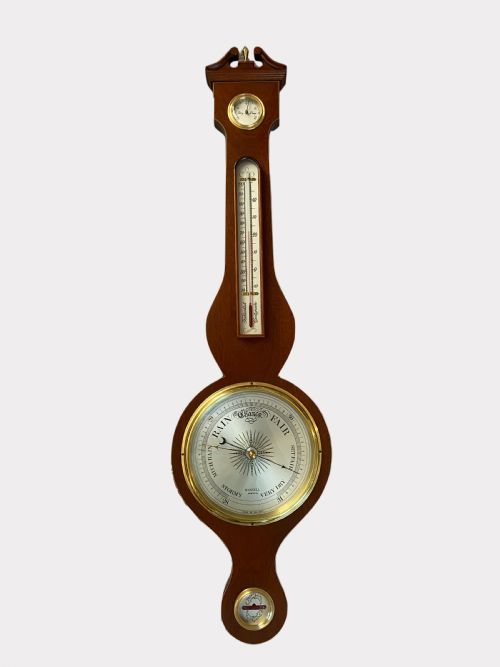 Antique Quality Mahogany Banjo Barometer