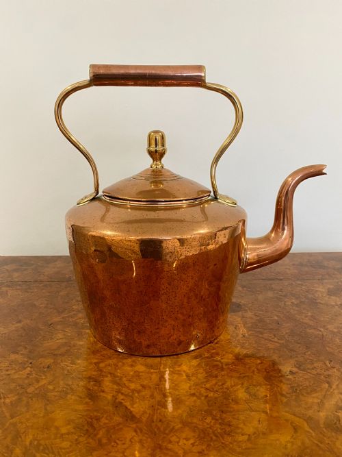 Antique George III Quality Large Copper Kettle