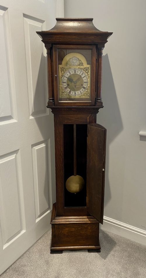 fig 1. Quality Antique 20th Century Small Scale Long Case Clock
